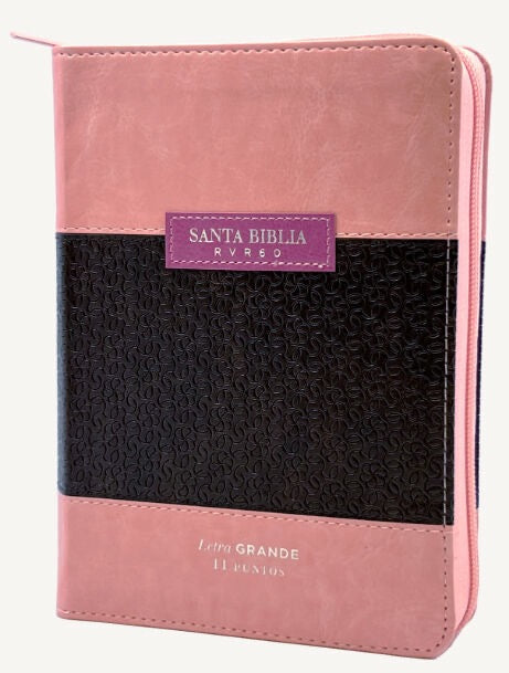 Biblia RVR60 portátil Letra Grande 11 puntos con Rosa