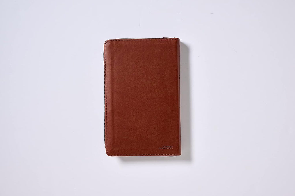 Biblia RVR 1960 Ultrafina Tierra Santa Letra Grande Símil Piel Café con Cierre