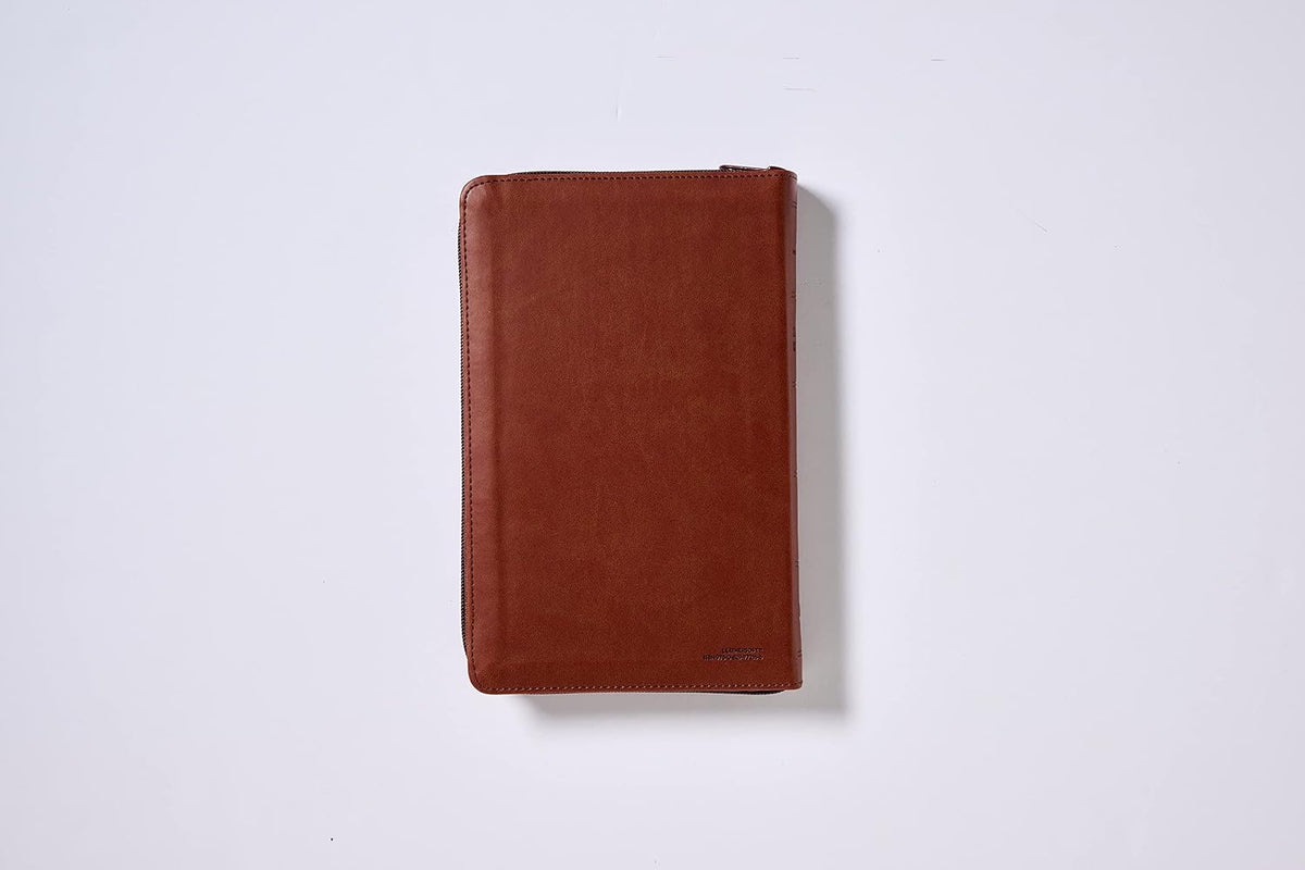 Biblia RVR 1960 Ultrafina Tierra Santa Letra Grande Símil Piel Café con Cierre