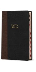 Biblia RVR 1960 Letra Súper Gigante Negro y Café Símil Piel con Índice