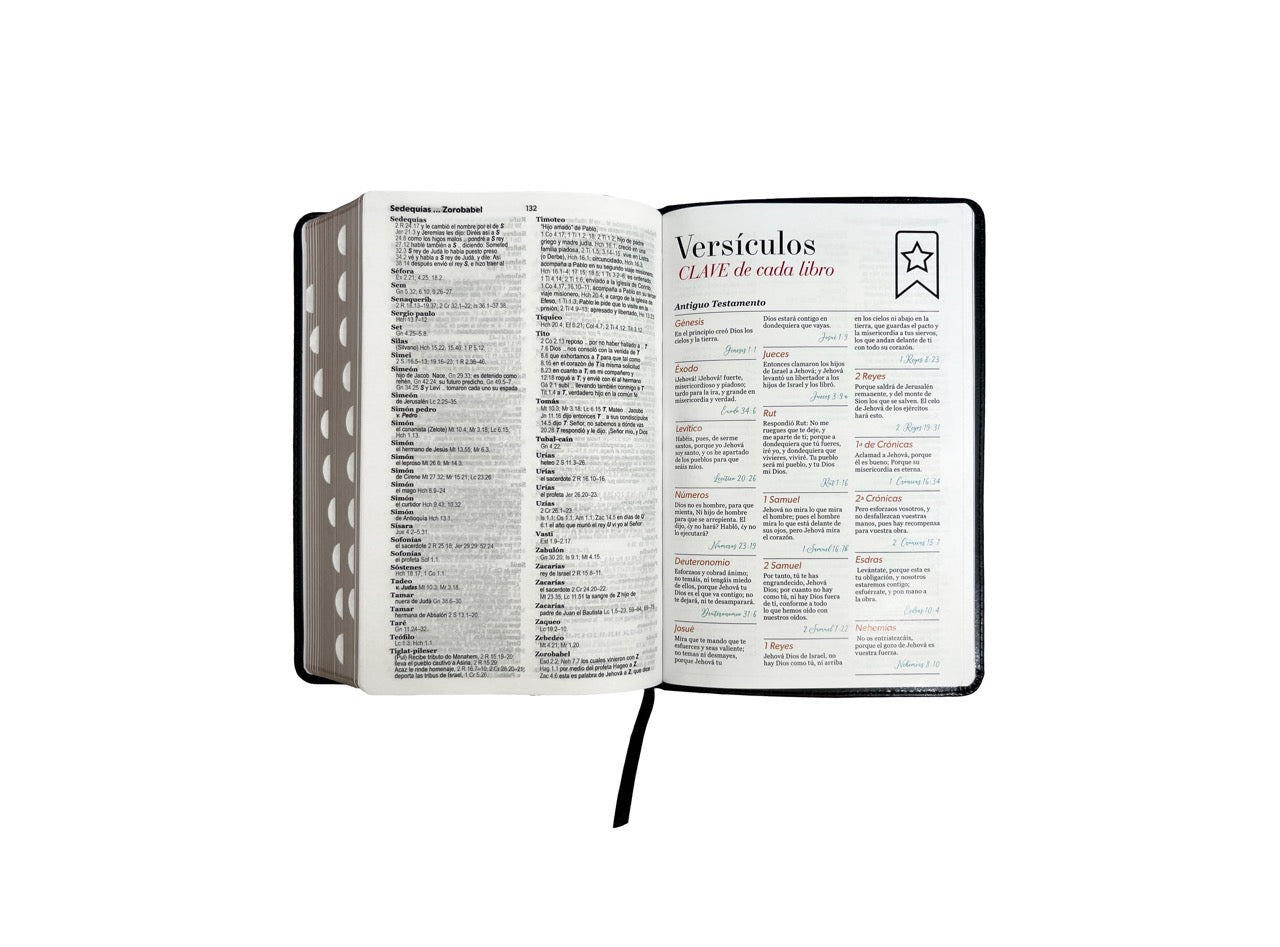 Biblia RVR60 Tamaño Manual Letra Grande indice negro