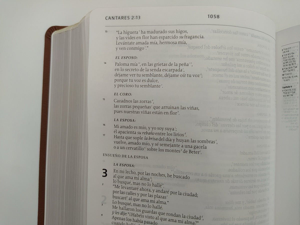 Biblia de Estudio de la Reforma LBLA i/piel café con estuche