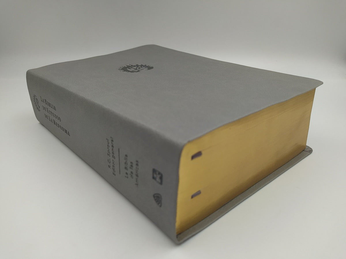 Biblia LBLA de Estudio de la Reforma Gris Claro Símil Piel