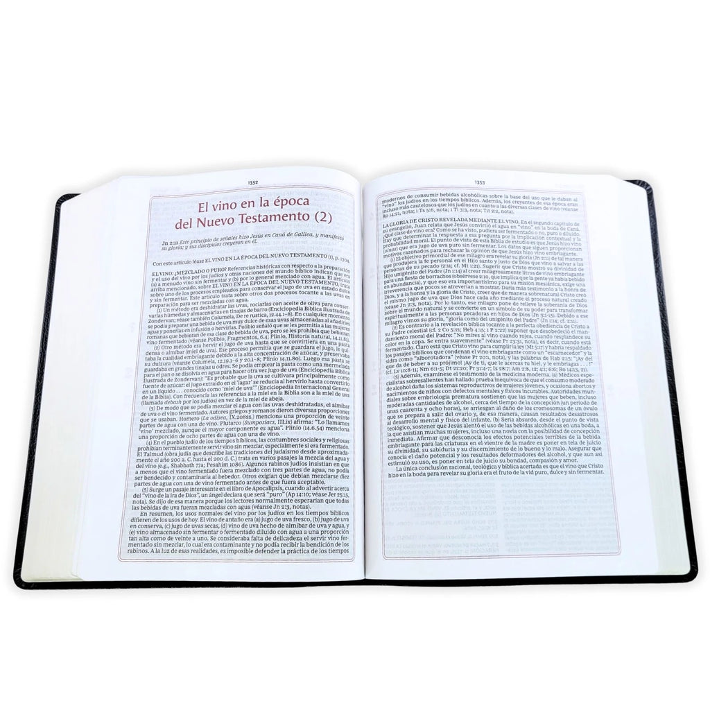 Biblia RVR 1960 de Estudio de la Vida Plena Piel Fabricada Negro