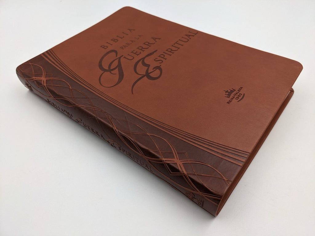 Biblia RVR 1960 para la Guerra Espiritual Imitación Piel Marrón