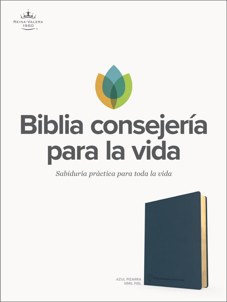 Biblia RVR 1960 Consejería para La Vida Azul Pizarra Símil Piel