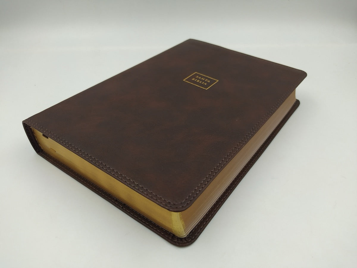 Biblia RVR 1960 Ultrafina Letra Gigante Piel Café Interior
