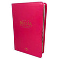 Biblia RVR60 Tamaño Manual Letra Grande fucsia